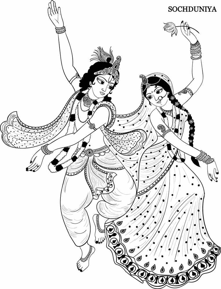 Krishna Janmashtami Drawing with Oil Pastels