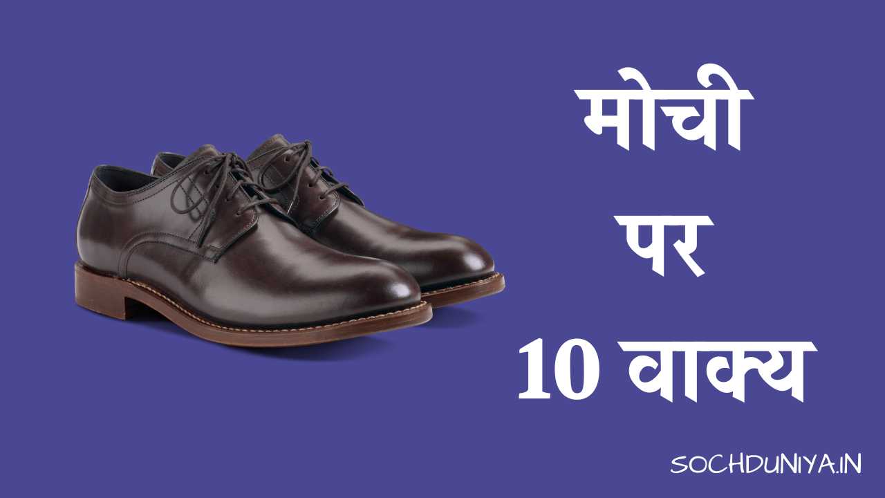 10 Lines on Cobbler in Hindi