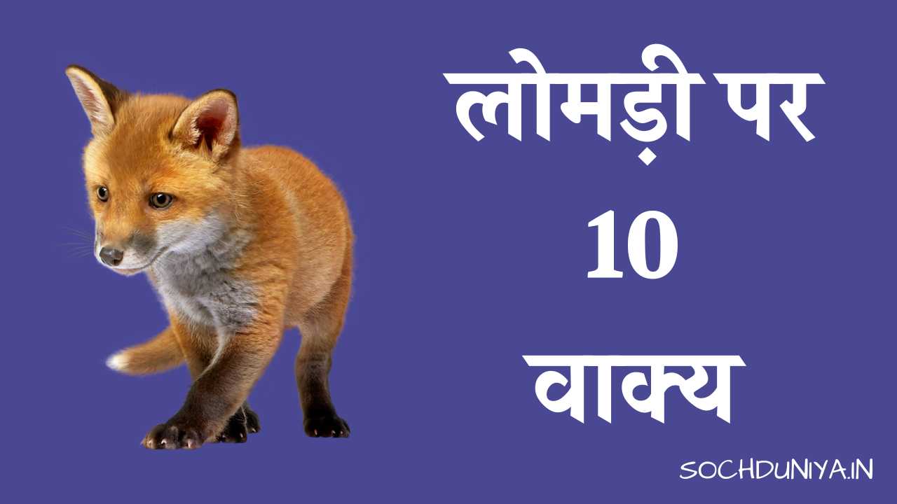 10 Lines on Fox in Hindi