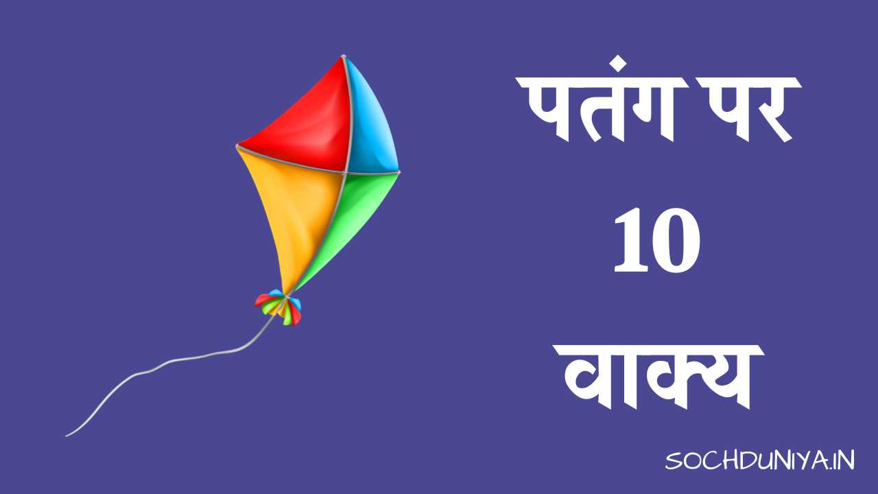 10 Lines on Kite in Hindi