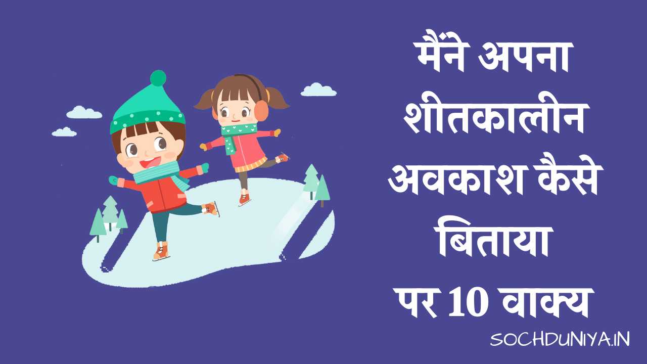 10 Lines on How I Spent My Winter Vacation in Hindi