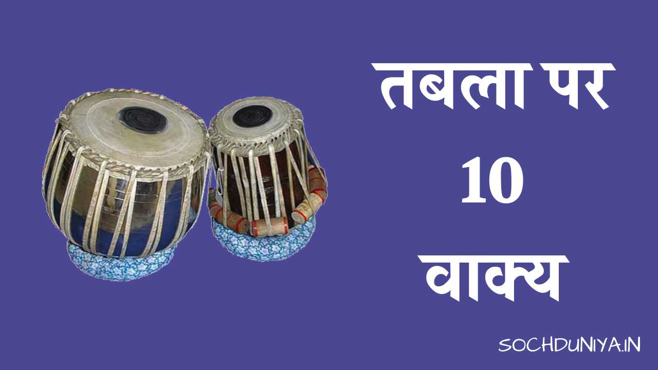 10 Lines on Tabla in Hindi
