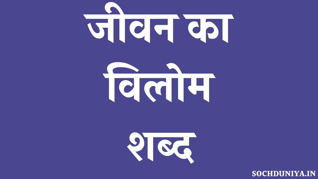 Jivan Ka Vilom Shabd in Hindi