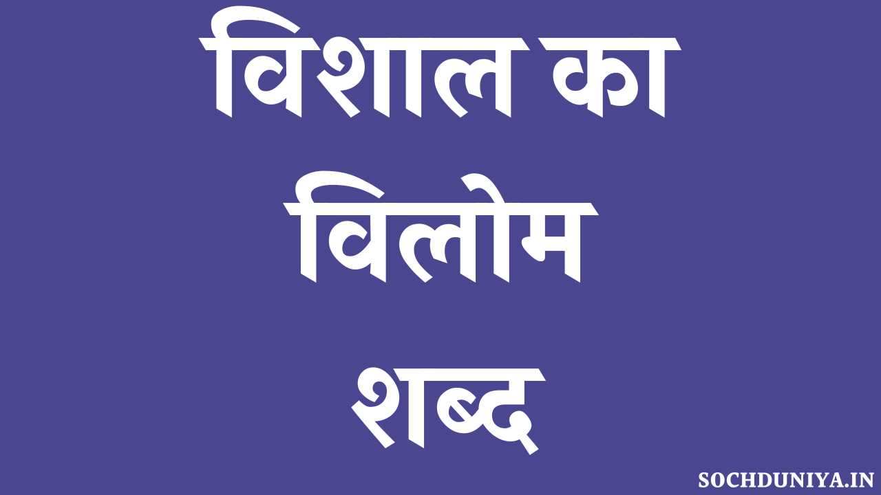 Vishal Ka Vilom Shabd in Hindi